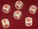 Tonartw�rfel rot - W�rfelspiel