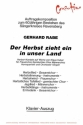 Der Herbst zieht ein in unser Land