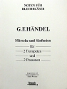 M�rsche und Sinfonien f�r 2 Trompeten und 2 Posaunen Partitur und Stimmen