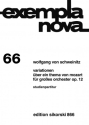 Variationen �ber ein Thoma von Mozart op.12 f�r Orchester Studienpartitur