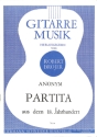 PARTITA AUS DEM 18. JAHRHUNDERT FUER GITARRE BROJER, ROBERT, ED