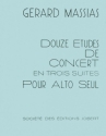 12 �tudes de concert en 3 suites pour alto