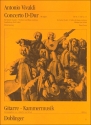 Konzert D-Dur RV93 F.XII,15 f�r Gitarre (Laute), 2 Violinen und Bc Klavierauszug mit Gitarrenstimme