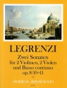 2 Sonaten op.8,10 und op.8,11 f�r 2 Violinen, 2 Violen und Bc Partitur und Stimmen