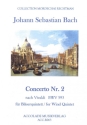 Concerto a-Moll Nr.2 nach Vivaldi BWV593 f�r Fl�te, Oboe, Klarinette, Horn und Fagott Partitur und Stimmen