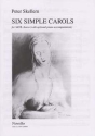 6 simple Carols for mixed chorus a cappella, piano ad lib score