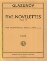 5 Novelettes op. 15 f�r 2 Violinen, Viola und Violoncello Stimmen