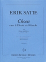 CHOSES VUES A DROITE ET A GAUCHE f�r Violine und Klavier
