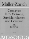Concerto op.61 f�r 2 Violinen, Streichorchester und Harfe Partitur