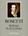Sinfonie  D-Dur Nr.26 f�r Orchester Partitur Partitur