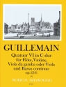 Quatuor C-Dur Nr.6 op.12,6 f�r Fl�te, Violine, Viola da gamba oder Viola und Bc Partitur und Stimmen