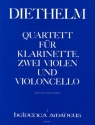 Quartett op.167 f�r Klarinette, 2 Violen und Violoncello Partitur und Stimmen