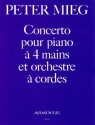 Concerto pour piano � 4 mains Des-Dur f�r Klavier 4-h�ndig und Streichorchester Partitur mit Soli
