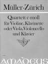 Quartett c-Moll op.26 f�r Violine, Klarinette (Viola), Violoncello und Klavier Stimmen