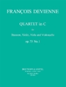 Quartet c Major op.73,1 for bassoon and string quartet score and parts
