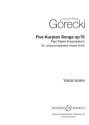5 Piesni Kurpiowskich op.75 for mixed chorus a cappella score (pol)