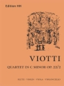 Quartet c-moll op. 22,2 f�r Fl�te, Violine, Viola und Violoncello Partitur und Stimmen
