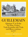 Quartette d-Moll 12,5 f�r Fl�te, Violine, Viola da gamba (Viola) und BC Partitur und Stimmen