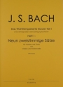 Das Wohltemperierte Klavier Teil 1 Band 1 f�r Violine und Viola (Violoncello) 3 Spielpartituren
