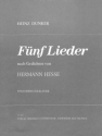 5 Lieder nach Gedichten von Hermann Hesse f�r Gesang und Klavier