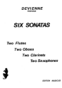 6 Sonatas for 2 flutes (ob, clar, sax)