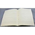Notenpapier Quart-Format hoch 4x4 Systeme 27x34 cm ohne Hilfslinien Klavier mit 2 �berlegt. Systeme f�r Duo (5 B�gen)