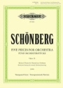 5 Pieces op.16 (1973) for orchestra (new version) score