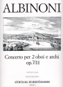 Concerto D-Dur op.7,11 f�r 2 Oboen und Streichorchester Partitur
