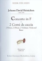 Konzert F-Dur f�r 2 Jagdh�rner, 2 Fl�ten, 2 Oboen, 2 Violinen, Viola und Bass Partitur