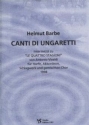 CANTI DI UNGARETTI INTERMEZZI ZU LE QUATTRO STAGIONI FUER HARFE, AKK, PERC. UND GEM CHOR,  PARTITUR