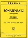 Sonatinensatz  and Scherzo op. post for violin (viola) and piano