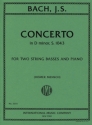 Konzert d-Moll BWV1043 f�r 2 Violinen und Orchester f�r 2 Kontrab�sse und Klavier