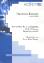 Recuerdos de la Alhambra f�r 2-4 Gitarren, Bassgitarre ad lib Partitur und Stimmen