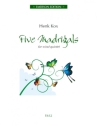 5 Madrigals for flute, oboe, clarinet, horn in F and bassoon score and parts