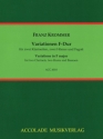 Variationen F-Dur f�r 2 Klarinetten 2 H�rner in F und Fagott Partitur und Stimmen
