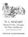 Sonate D-Dur nach dem Fl�tenquartett KV285 f�r Fl�te und Klavier