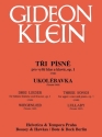 3 Lieder op.1 f�r h�here Stimme und Klavier
