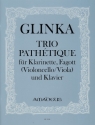 Trio path�tique f�r Klarinett, Fagott (Viola/Violoncello) und Klavier Partitur (=Klavier) und Stimmen