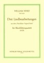 3 Liedbearbeitungen aus dem Fitzwilliam Virginal Book f�r 4 Blockfl�ten (SATB) Partitur