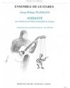 Andante pour hautbois (fl�te) et ensemble de 4 guitares partitur et parties