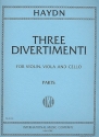 3 Divertimenti for violin, viola and cello parts