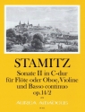 Sonate C-Dur op.14,2 f�r Fl�te (Violine/Oboe), Violine und Bc Partitur und Stimmen