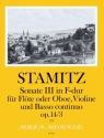 Sonate F-Dur op.14,3 f�r Fl�te (Oboe), Violine und Bc Partitur und Stimmen