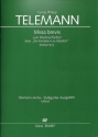 Missa brevis �ber Ein Kindelein so l�belich TVWV9:5 f�r gem Chor und Instrumente Partitur
