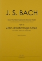 Das Wohltemperierte Klavier Teil 1 Band 3 f�r Violine, Viola und Violoncello Partitur und Stimmen