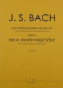 Das Wohltemperierte Klavier Teil 1 Band 4 f�r Violine, Viola und Violoncello Partitur und Stimmen