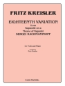 18. Variation from Rhypsody on a theme of Paganini for violin and piano