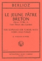 Le jeune p�tre breton op.13,4 for soprano (tenor), horn and piano parts (fr)