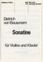 Bausznern, Dietrich von   Sonatine  f�r Violine und Klavier.