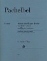 Kanon und Gigue D-Dur f�r 3 Violinen und Bc Partitur und Stimmen
